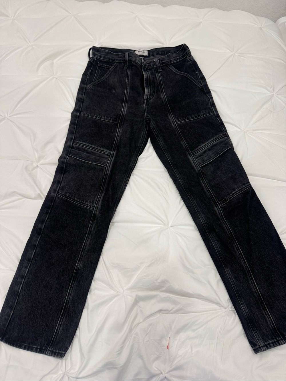 Agolde Charcoal Black High-Rise Jeans